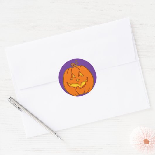 Autocollants Halloween Citrouille (Enveloppe)