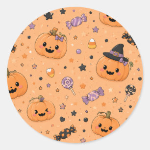 Autocollants Halloween Citrouille Mini Mignons