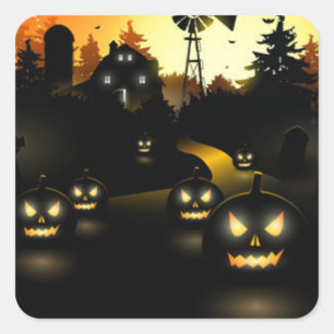 Autocollants Halloween-Citrouilles