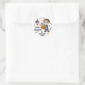 Autocollants Halloween de garçon squelette mignon (Sac)