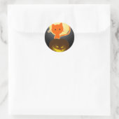 Autocollants Halloween Kitty Orange (Sac)
