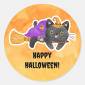 Autocollants Halloween sur le thème du chat (Devant)