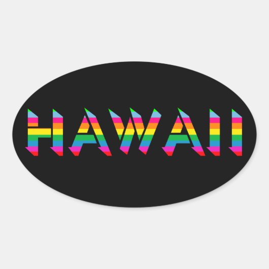 Autocollants Hawaii Rainbow (Devant)