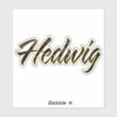 Autocollants Hedwig Black Gold Lettering (Feuille)