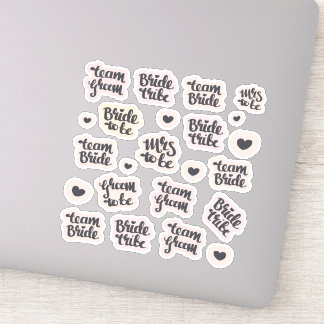 Autocollants Hen Party - équipe mariée / mariée tr