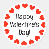 Autocollants Heureuses Saintes-Valentin aux coeurs (Devant)