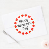 Autocollants Heureuses Saintes-Valentin aux coeurs (Enveloppe)