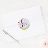Autocollants Hippo violet/ajouter monogramme/do-it (Enveloppe)