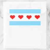 Autocollants honorifiques Chicago Heart Flag (Sac)