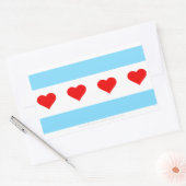 Autocollants honorifiques Chicago Heart Flag (Enveloppe)