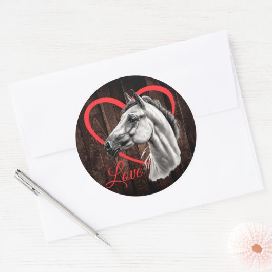 Autocollants Horse Love (Enveloppe)