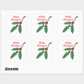 Autocollants Houx de Noël (Feuille)