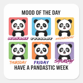 Autocollants Humeur du Jour Panda Mignon