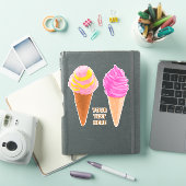 Autocollants Ice Cream Cones en texte personnalisé (Couverture iPad)