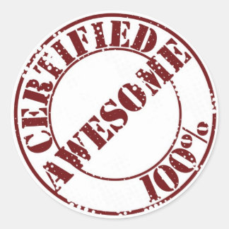 Autocollants impressionnants certifiés