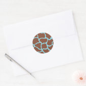 Autocollants imprimés girafe marron et bleu (Enveloppe)