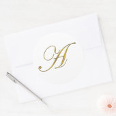 Autocollants initiale A monogramme or (Enveloppe)