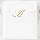 Autocollants initiale A monogramme or (Sac)