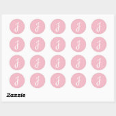 Autocollants initiale chic rose clair (Feuille)