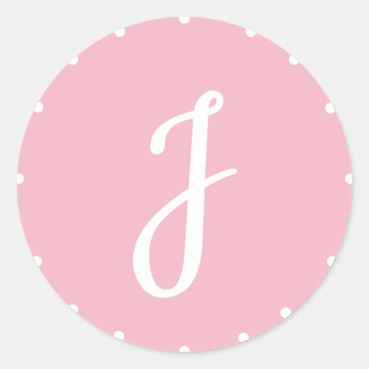 Autocollants initiale chic rose clair (Devant)