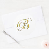 Autocollants initiale monogramme or B (Enveloppe)
