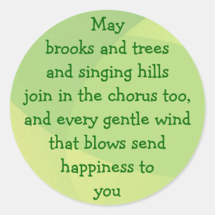 Autocollants Irish Blessing