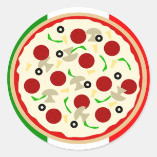 Autocollants italiens de partie de pizza