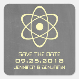 Autocollants Jaunes Atomiques de Chalkboard pour S