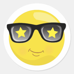 Autocollants jaunes d'Emoji de superstar