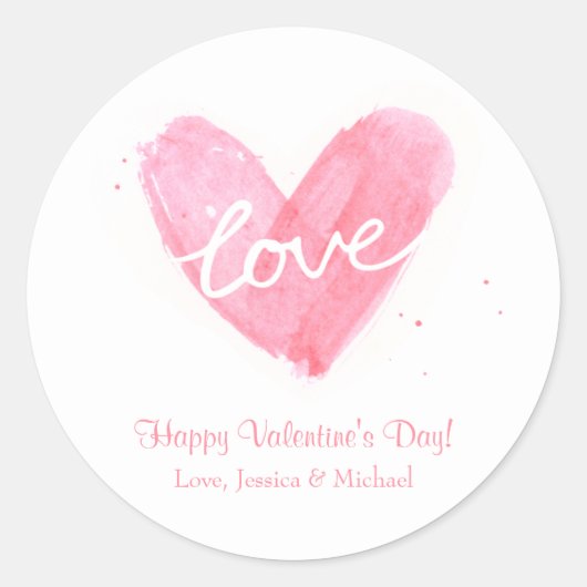 Autocollants Joyeuse Saint-Valentin Cœur Amour (Devant)