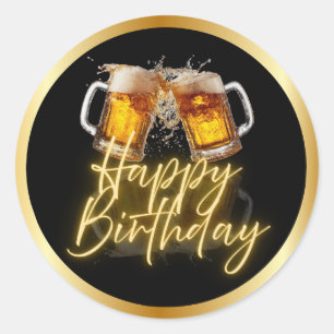 Autocollants Joyeux Anniversaire Bière
