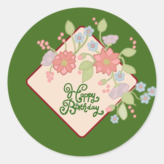 Autocollants Joyeux Birthday (Devant)