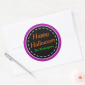 Autocollants Joyeux Halloween Violet Clair (Enveloppe)