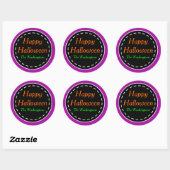 Autocollants Joyeux Halloween Violet Clair (Feuille)