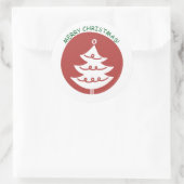 AUTOCOLLANTS JOYEUX NOËL ARBRE DE NOËL ROUGE  (Sac)