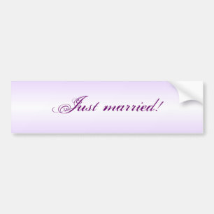 Autocollants Just married pour jeunes mariés