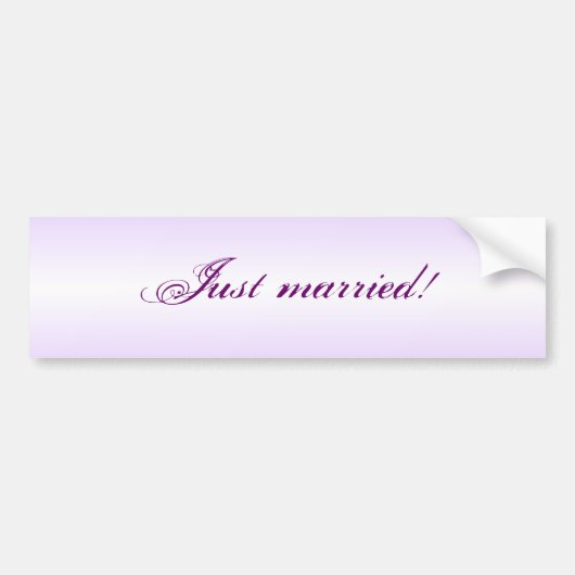 Autocollants Just married pour jeunes mariés (Devant)