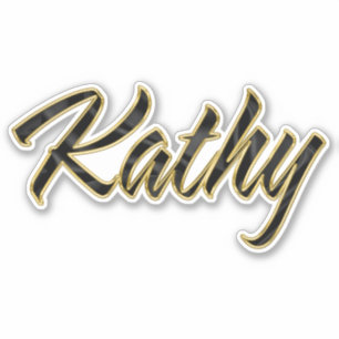 Autocollants Kathy black Gold Lettering