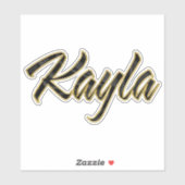 Autocollants Kayla Black Gold Lettering (Feuille)