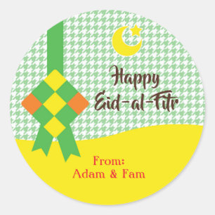 Autocollants Ketupat Eid-al-Fitr / Eid Mubarak Ver