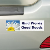 Autocollants Kind Words Good Deeds Fleur de Pâquer (En voiture)