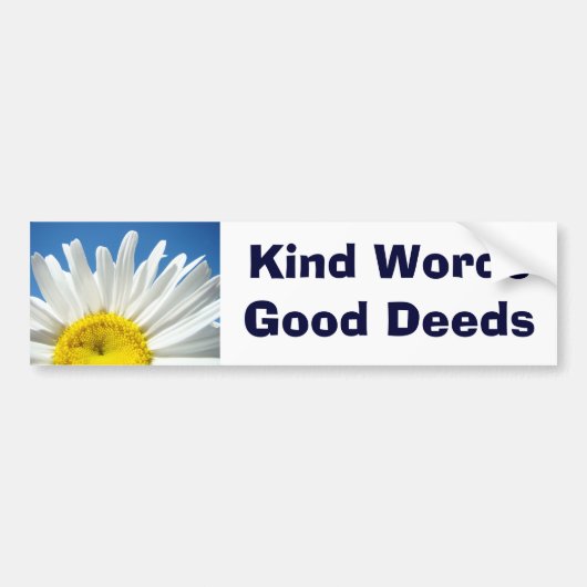 Autocollants Kind Words Good Deeds Fleur de Pâquer (Devant)