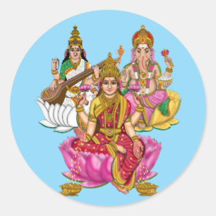 Autocollants Lakshmi Ganesha