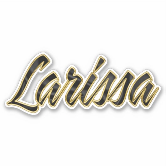 Autocollants Larissa black gold lettering (Devant)