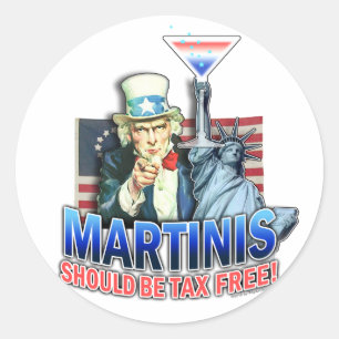 Autocollants - Les martinis devraient être exonéré
