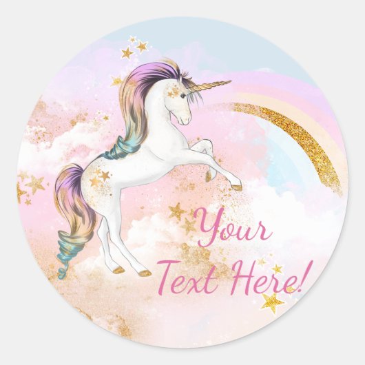 Autocollants Licorne Arc-en-Ciel (Devant)