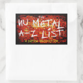 Autocollants Liste Nu Metal A-Z (Sac)