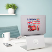 Autocollants Londres Angleterre (Ordinateur portable sur le bureau)