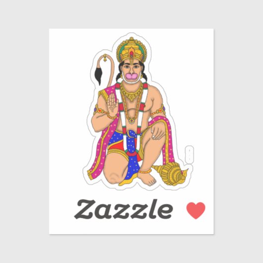 Autocollants Lord Hanuman (Feuille)