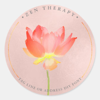 Autocollants Lotus Ombre de Corail Peint